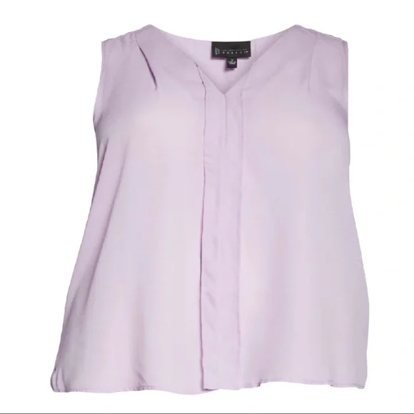 Bobeau Alison Pleat Front V-neck Top Size 3X - Picture 3 of 7